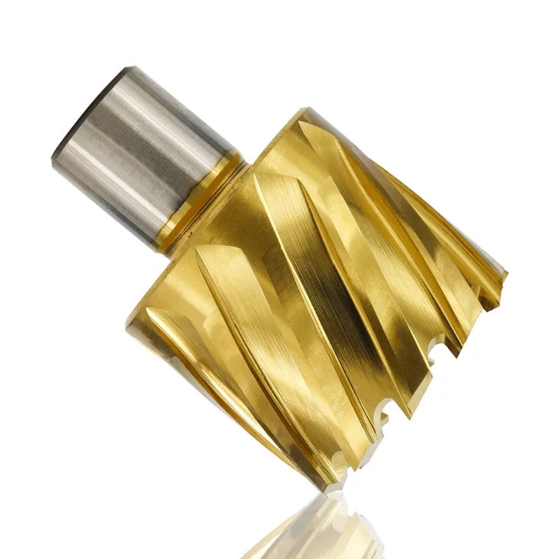 Royal Sino Titanium Plating 35Mm Hollow Drill Bit Core Drilling Tool Rail Weldon Shank Hss Annular Cutter