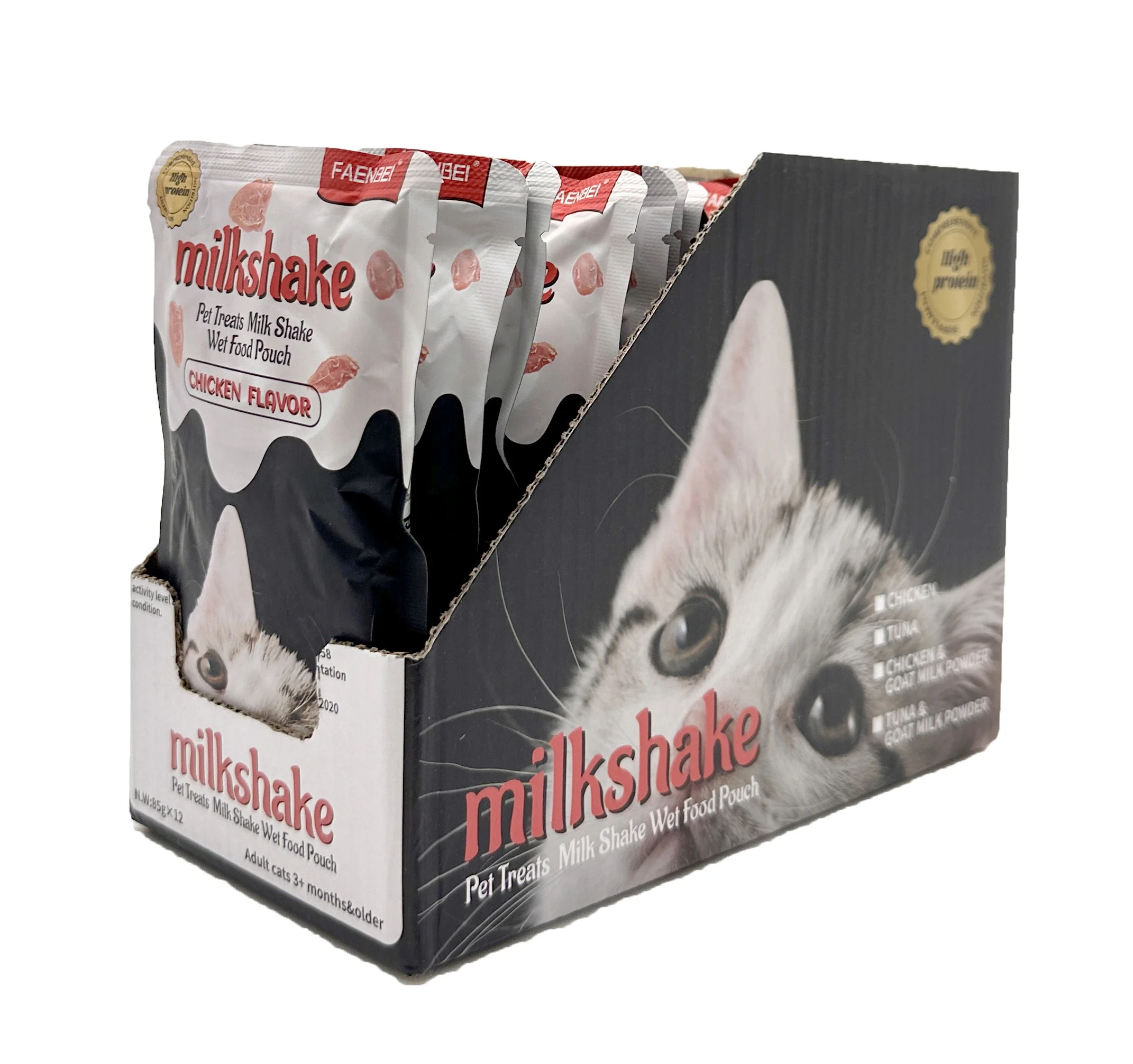 Влажный корм для котят приготовленный на пару курица в соусе 85 г высококачественный влажный кошек молочный коктейль