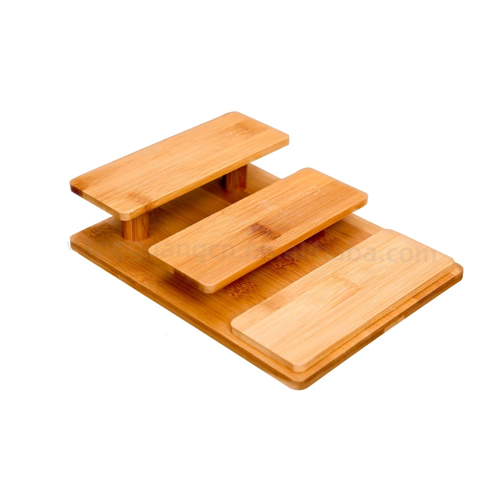 OEM Quality Retail Chain Store Multi-Layer Natural Wooden Bamboo  Glasses Display Rack Eyewear Stand Shelf