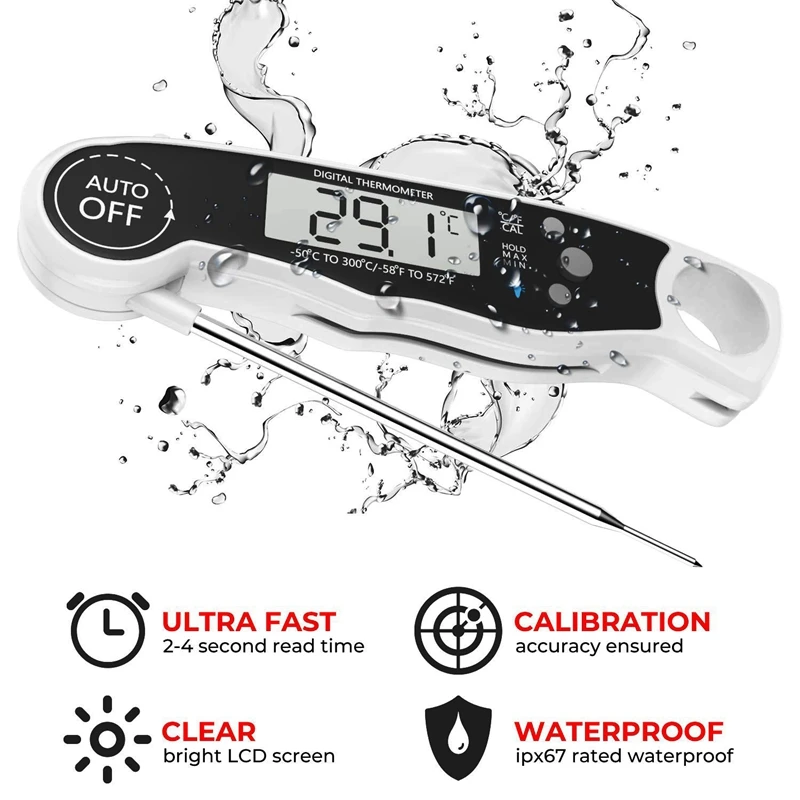 Hot Sale Top 1 Digital Instant Read Meat Thermometer Waterproof Kitchen Food Digital Thermometer BBQ Household Thermometers