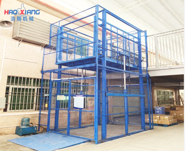 2000 кг гидравлическая вертикальная подъемная платформа направляющая рельсовый Лифт грузовой Лифт