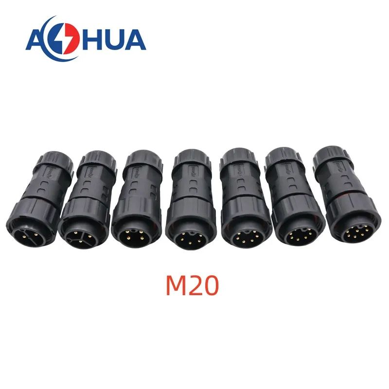 AOHUA Black female Rear panel type plug socket low current 5 A2 A 1 A OD 2.6mm-10mm PVC/Rubber cable connector for outdoor LED