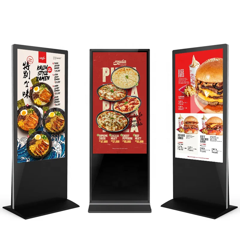 43 50 55 inch touch screen vertical lcd panel stand advertising display led advertising machine full hd big advertising screen