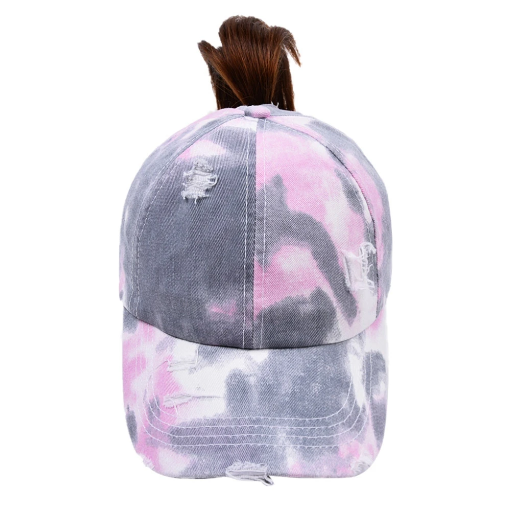 New Arrival Women Trucker Baseball Cap Cross Hat Outside Sport Hip Hop Snapback Washed Sports Ponytail Caps