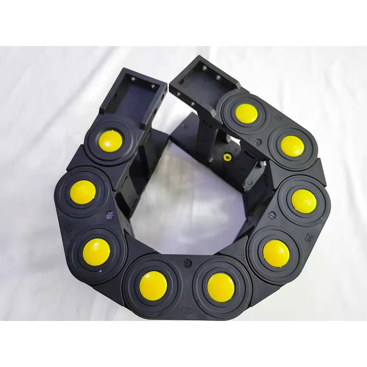 Customized Bridge type plastic openable black low noise cable chain/drag chain/cable wire carrier