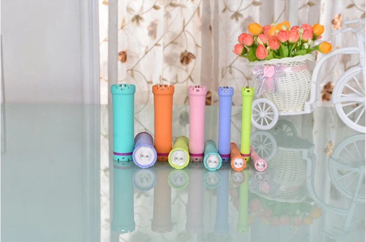 Flexible Colorful plastic material hair curling perm rods
