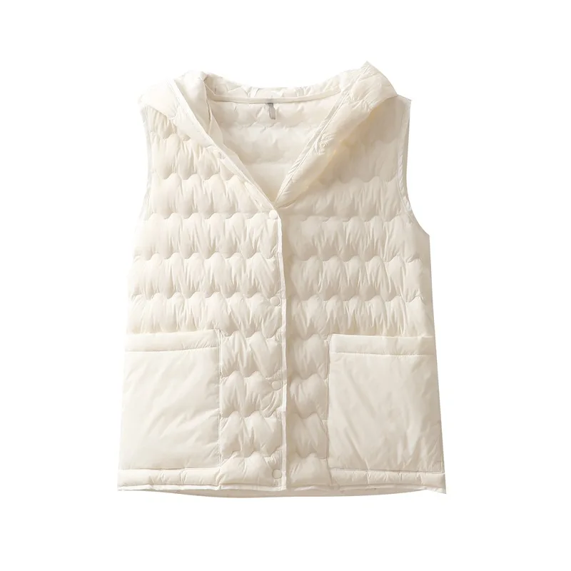 New Casual Warm Sleeveless Coat Jacket Vest Women Winter Coat Hoodie Puffer Vest