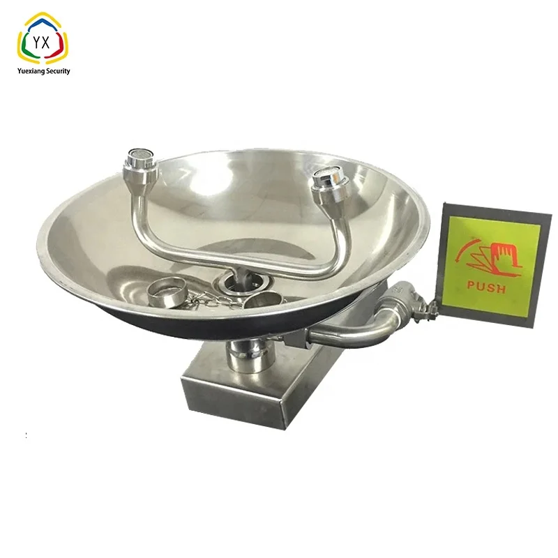 Stainless Steel Emergency Eye Wash Station Safety Wall Mounted Eye Wash Washer Professional Eye Wash Bowl Washer