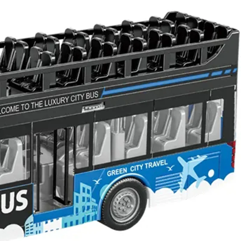 2023 New Kids Simulation City Car Bus Toys Inertia Toys Car Toy Double Decker Bus