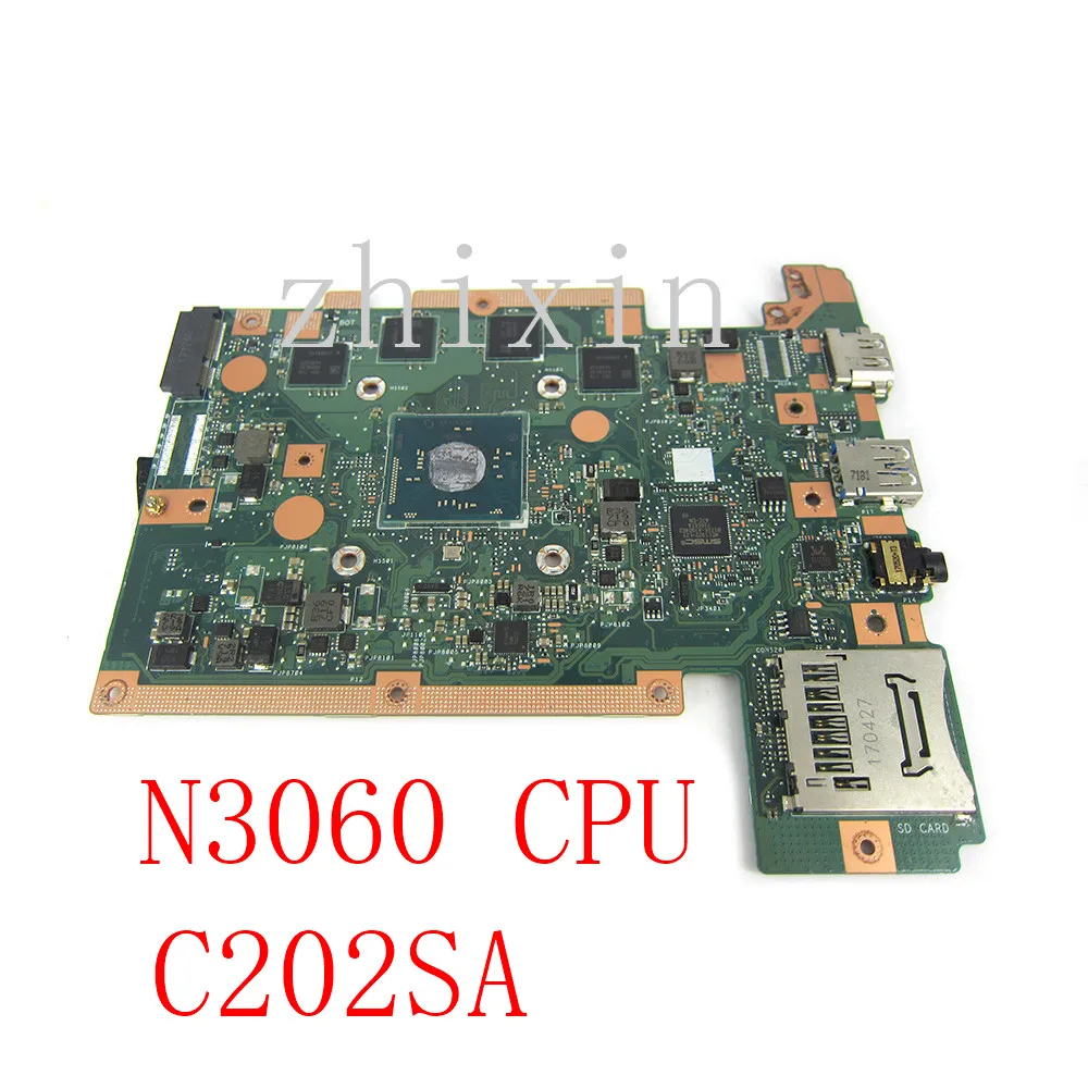 Материнская плата yourui для ноутбука ASUS C202 C202SA с процессором N3060 REV 2,0 C202SA, протестированная материнская плата 100% ОК