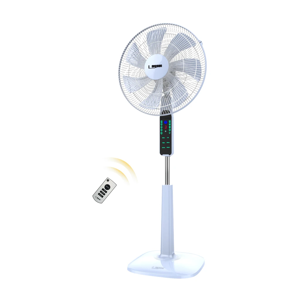 Smart touch screen pedestal floor fan 18 inch with big LED display & long distance remote control