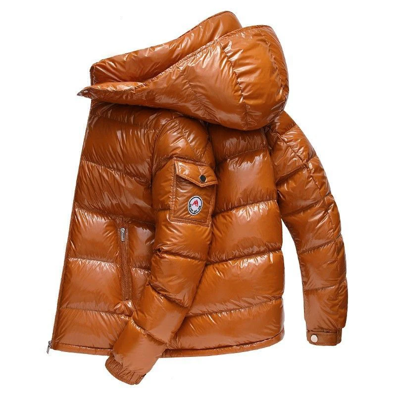 Пуховик мужской с ярким лицом, короткая утепленная куртка с капюшоном, Корейская версия, зимнее пальто