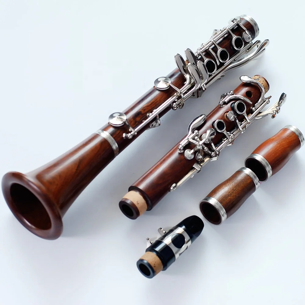 China Good Quality rosewood clarinet  Bb nickel plated 17 keys for Sale