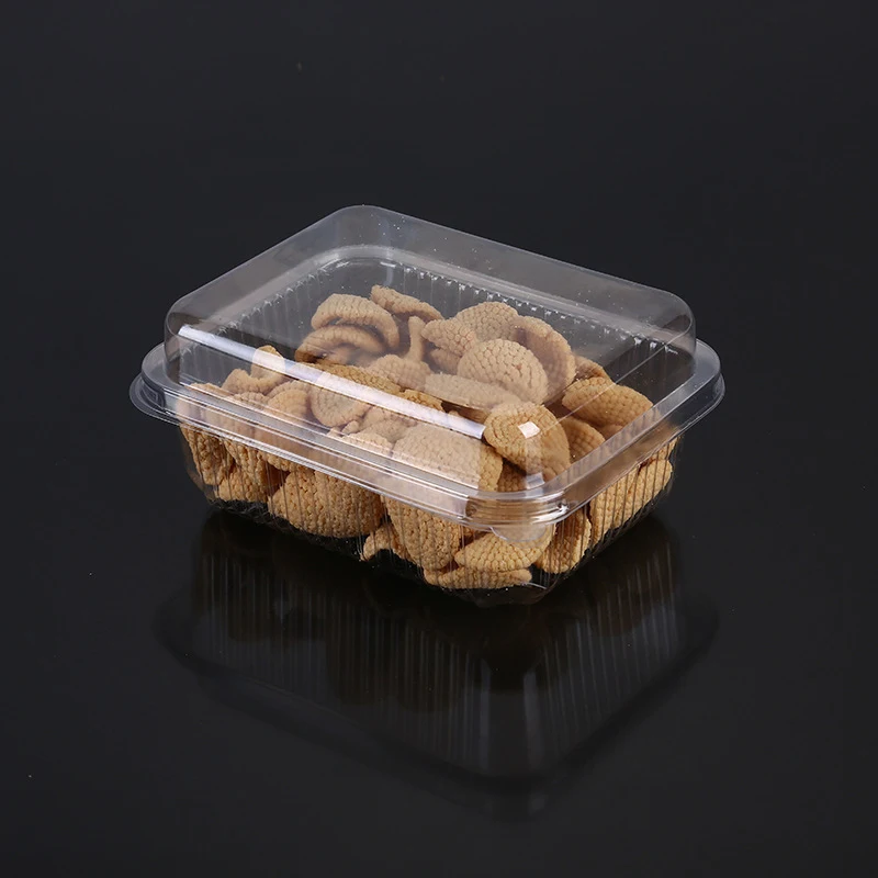 Custom Disposable Blister Food Container Transparent Take Away Hot Dog Boxes Clear Plastic Bread Box Bakery Food Packaging
