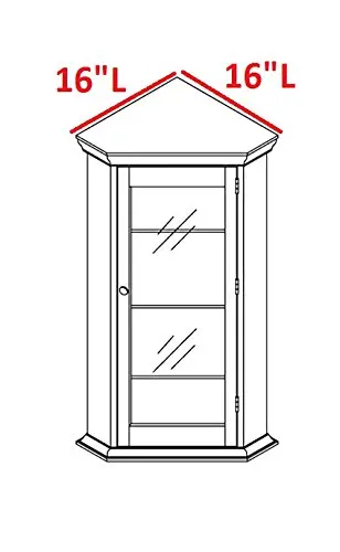 
modern black corner curio tall wood glass storage showcase display cabinet living room 
