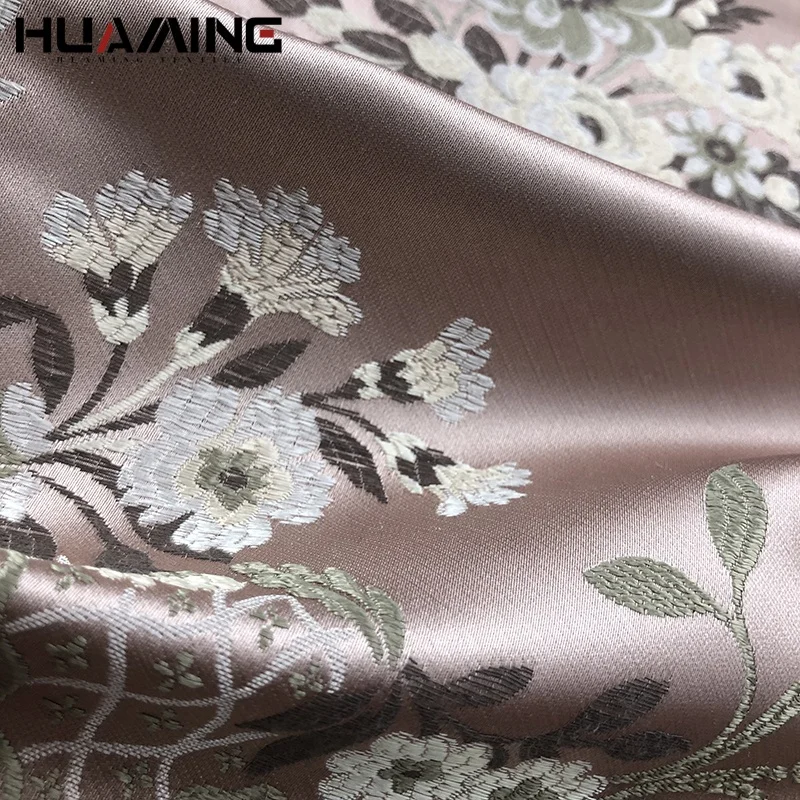 Luxury Chinese Style High Density Sofa Fabric Jacquard Yarn Dyed Upholstery Cushion Cover Fabric