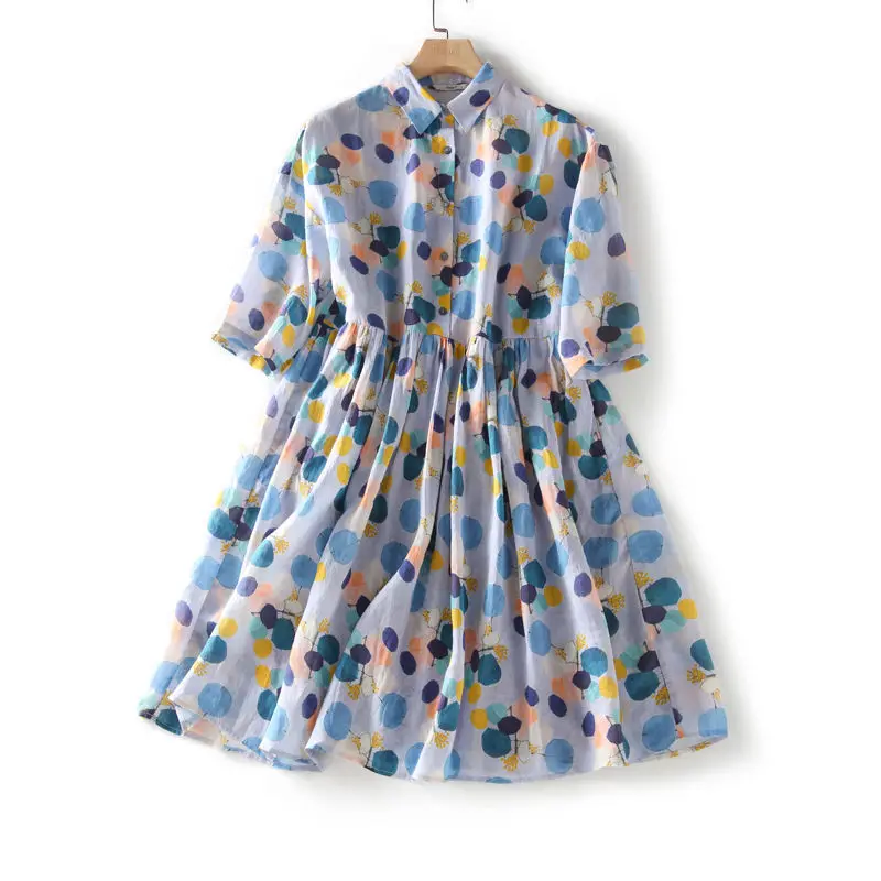 
2021 summer new style foreign dress mid-length plus size skirt long skirt 