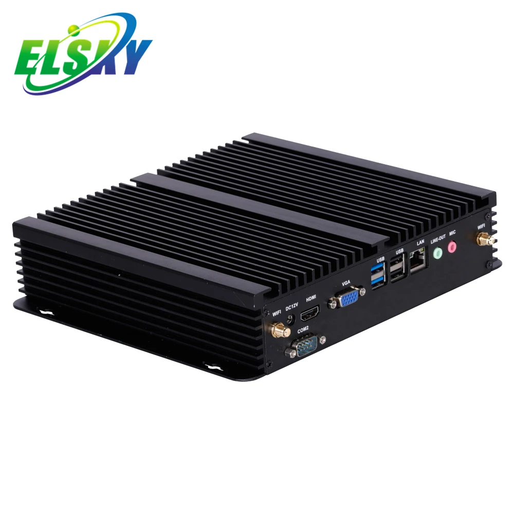ELSKY industry PC fanless  i3 -6100U/i5-6200U/i7-6500U  6*USB 6COM Max.16GB RAM  2*SATA3.0/1*MSATA3.0/Realtek 8111F  2*1000M LAN