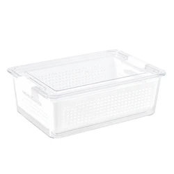 Plastic  Multi-Functional Saver Storage Container With Removable Drain Basket