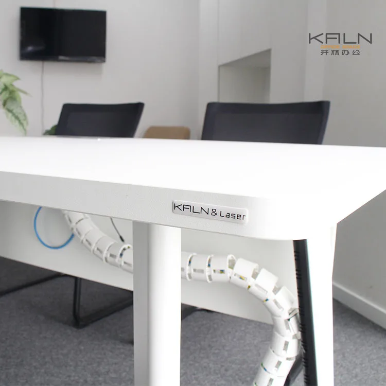 Hot selling good price modern solid wooden white executive office writing desk L shape office boss ceo manager table customized