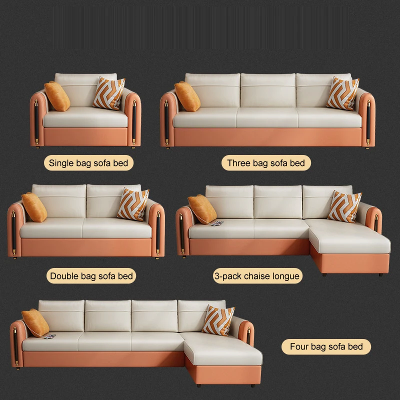 ULT-XJ-886 Factory wholesale Multi-Nordic extend cum bed  with storage l shape sofa bed modern folding inflatable small sofa bed