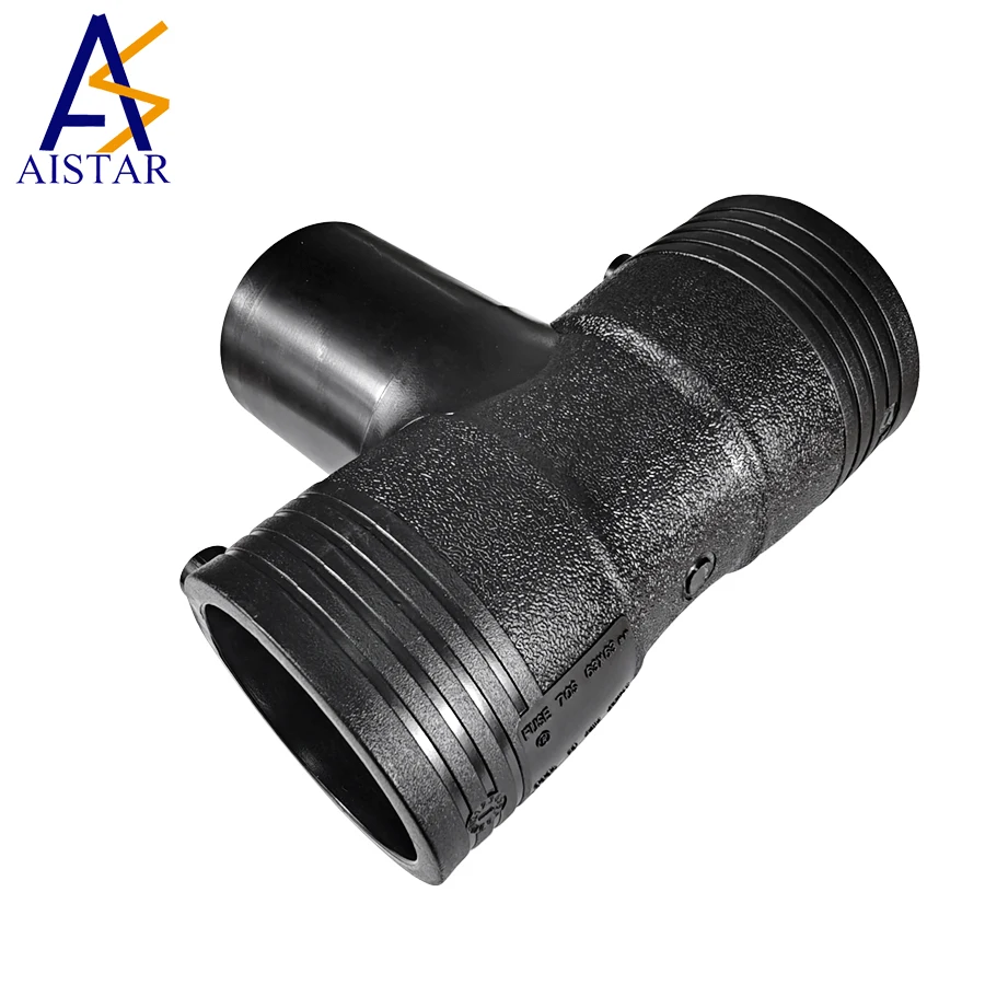 Aistar 63mm Single Layer Tee / HDPE Petroleum Pipe Fitting for Use on Filling Stations