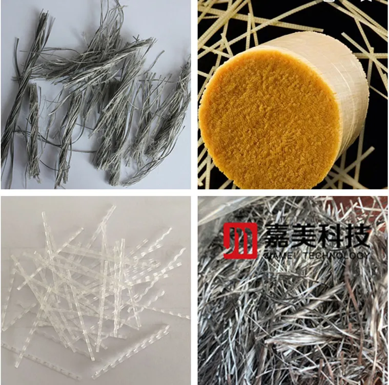 polypropylene macro staple fiber and machine for concrete