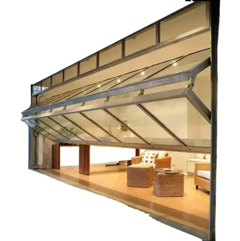 Hydraulic Aluminum Electric Vertical Bi-fold Door for Commercial Shop and Garage