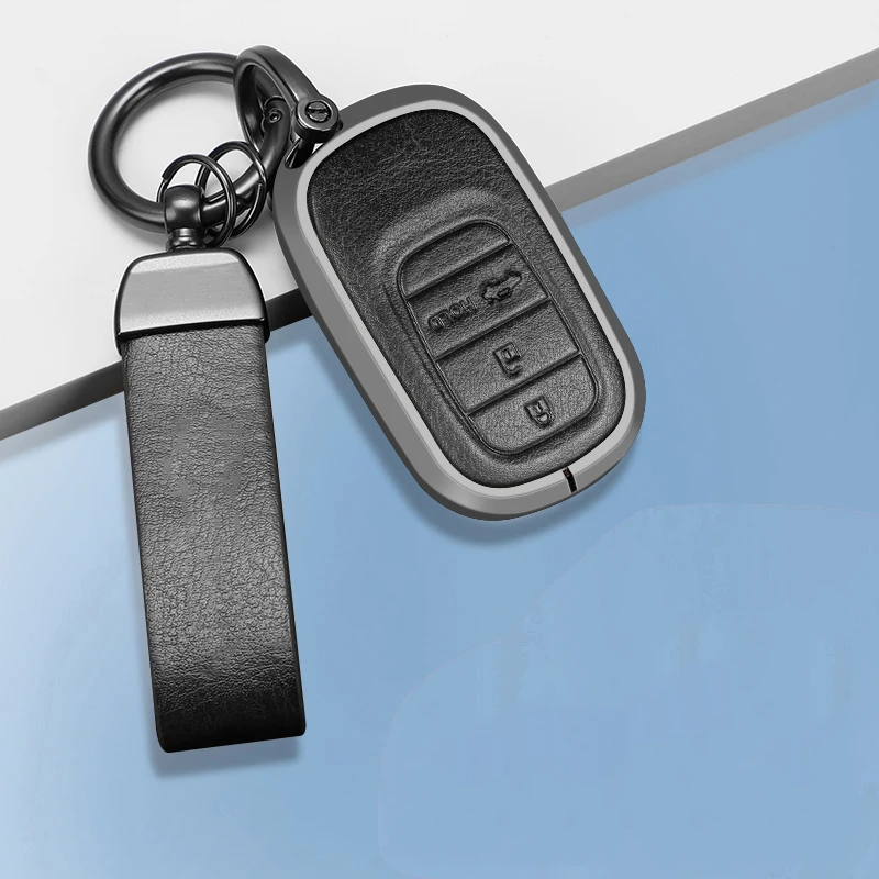 B6 Aluminum alloy New Design Metal Car Key Case Cover For Honda Civic Accord Pilot CRV HR-V City Odyssey Fit Accessories