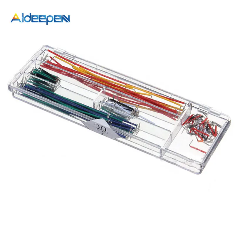 140Pcs/lot Solderless Breadboard Jumper Cable 22 AWG Solid Wire Kit with Box for Arduino Breadboard Jumper Box Breadboard Wire
