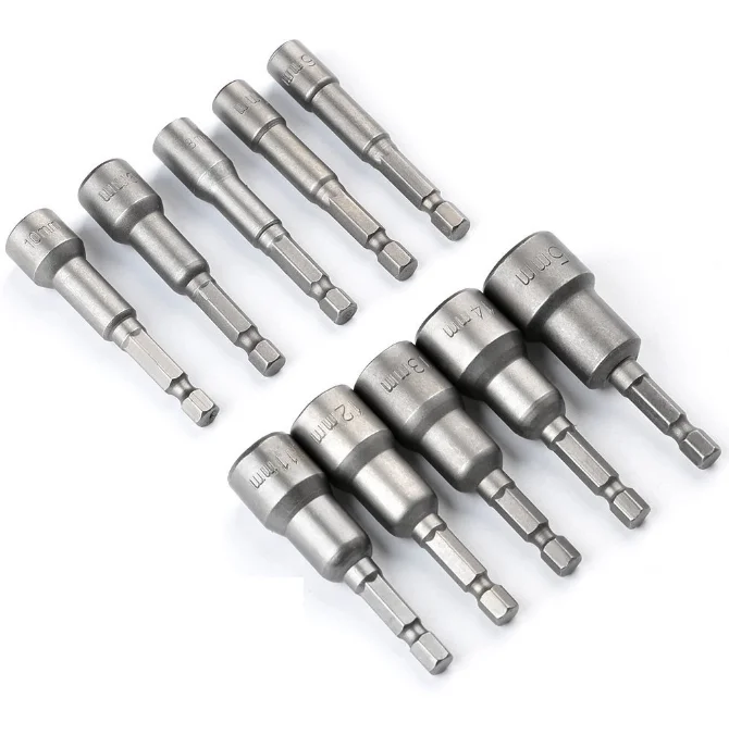 Inner and outer hexagonal wind screwdriver socket head extended electric drill screw machine wrench screwdriver head