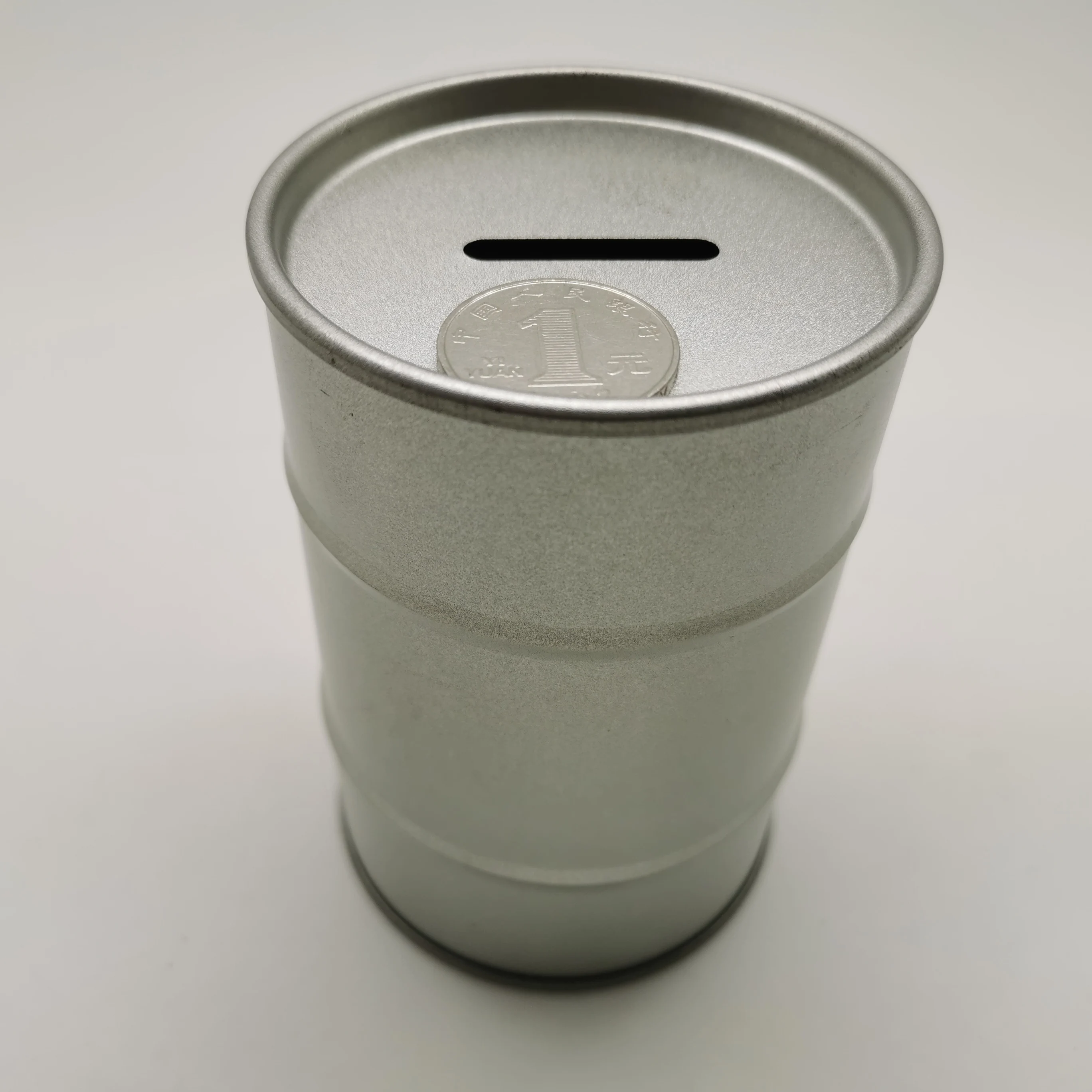 Hot Selling Empty Round Metal Coin Tin Can Simple Style Penny Bank Custom Printing Piggy Bank Currency Saving Box for Children