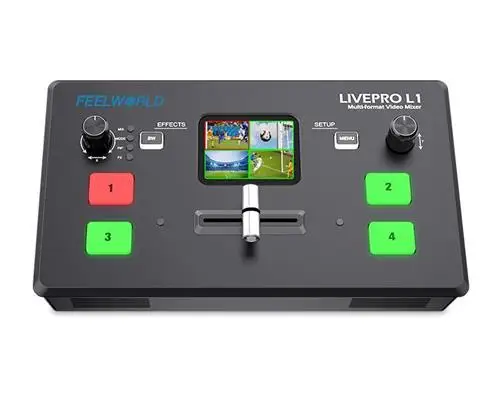 
FEELWORLD LIVEPRO L1 V1 Small Multi-Camera Switch 4 HDMI Inputs with USB3.0 live streaming 