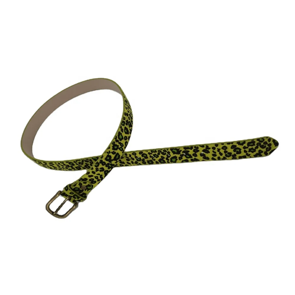 
Fashion color leopard belt imitation leather horse hair sexy PU with metal buckle adjustable size party accessory 