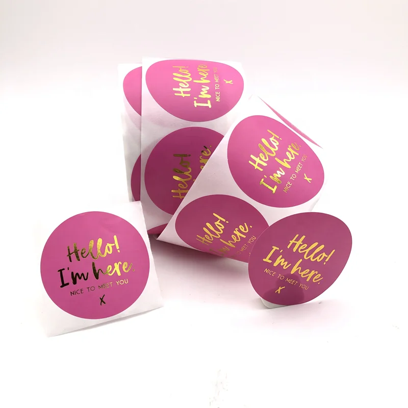 Custom Logo Self-Adhesive Gold Foil Labels Waterproof PVC & Vinyl Sticker Roll for Jewelry & Crafts for Cosmetic Packaging