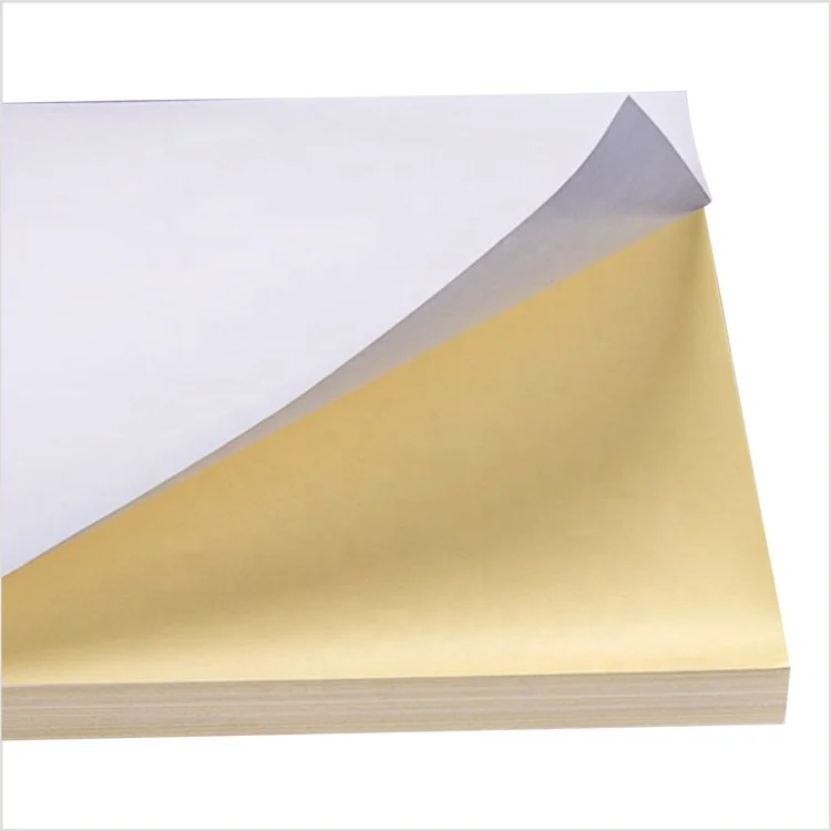 Factory Direct A4 Self Adhesive Clear Sticker Paper 75G Self Adhesive Sticker Cast Coated Paper Adhesive Sticker Paper
