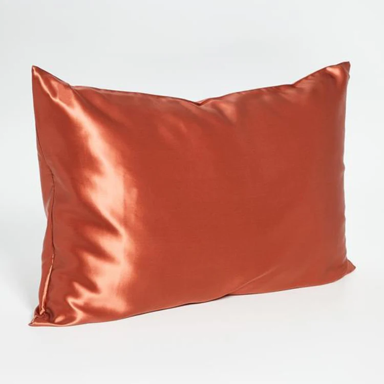 Custom logo 100% mulberry 16mm soft charmeuse silk pillow case woven oeko tex caramel mulberry silk pillowcase zip