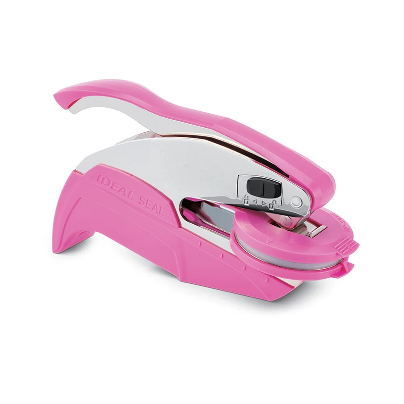 Bright Silver Embossing Office use popular personalized logo design seal Stamp Machine Wedding Invitation