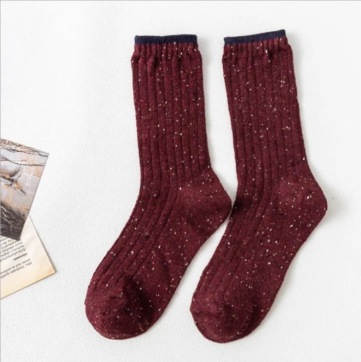 autumn and winter Wholesale manufacturer colorful   Wool socks  fashion socks women