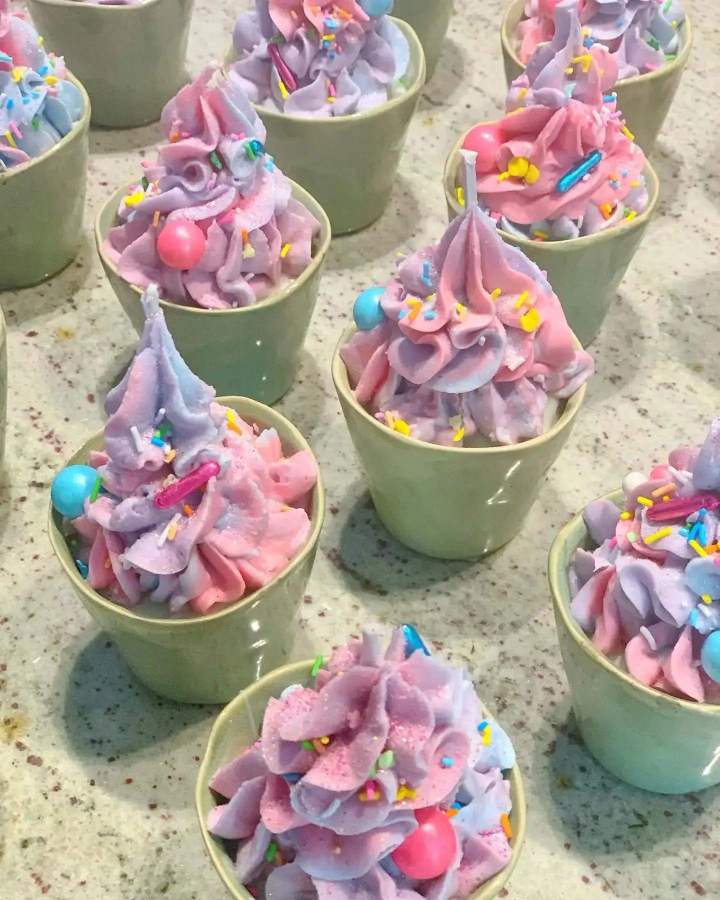Handmade creative drinks Candle glass Ice cream scented candle Strawberry chocolate dessert cupcake