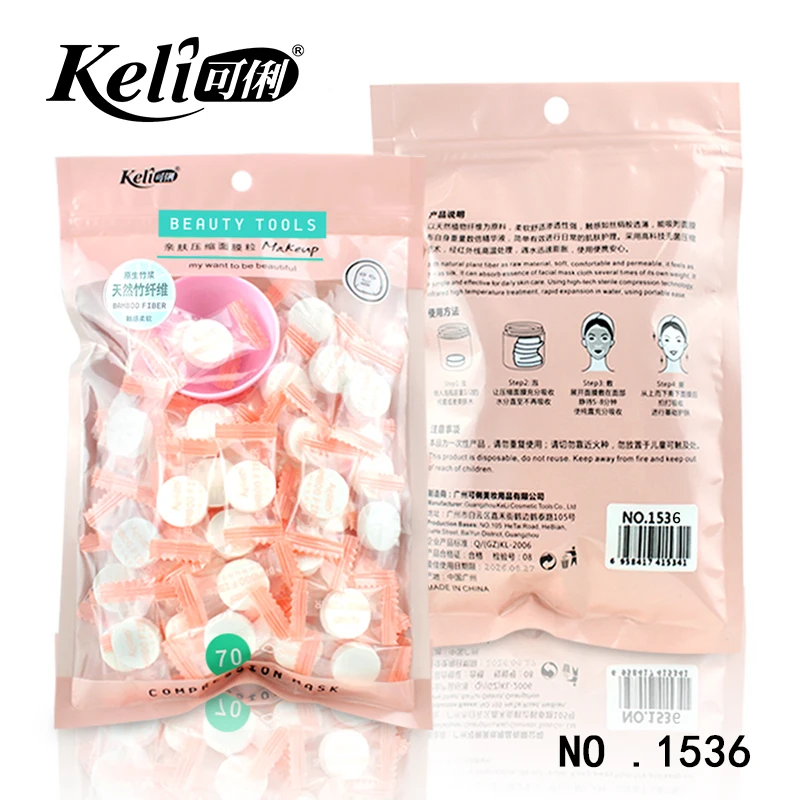 Factory DIY mini non-woven fabric bamboo fiber 100% cotton compression mask individual packaging compression mask