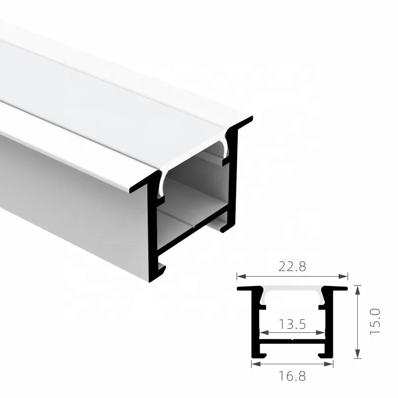 KM12 For Led Strip Lighting Extrusion Housing Channel With PC PMMA Cover Endcaps Clip Led Strip Aluminum Magnetic LED Profile