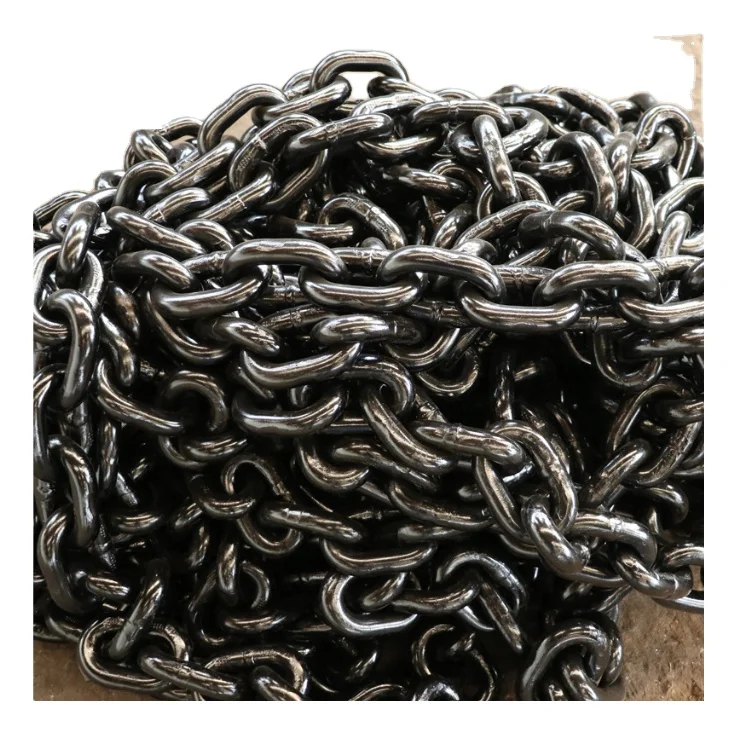 G80  18X54mm  lifting load chain welded black chain grade 80 alloy steel lifting chain