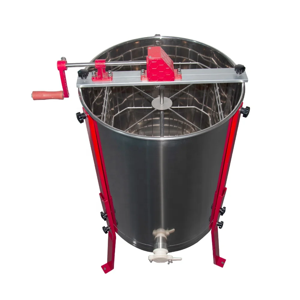 Ручное оборудование для извлечения меда из нержавеющей стали, экстрактор меда с 4 рамами