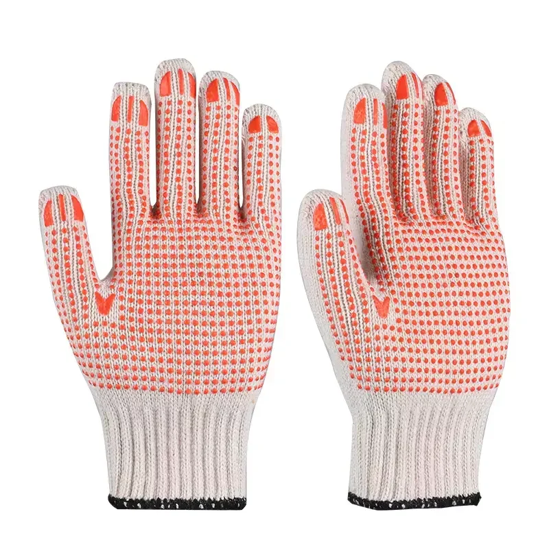 High Quality Cheap Labor Protection pvc dotted working gloves Safety Work pvc dotted cotton Knitted Cotton Gloves for sale