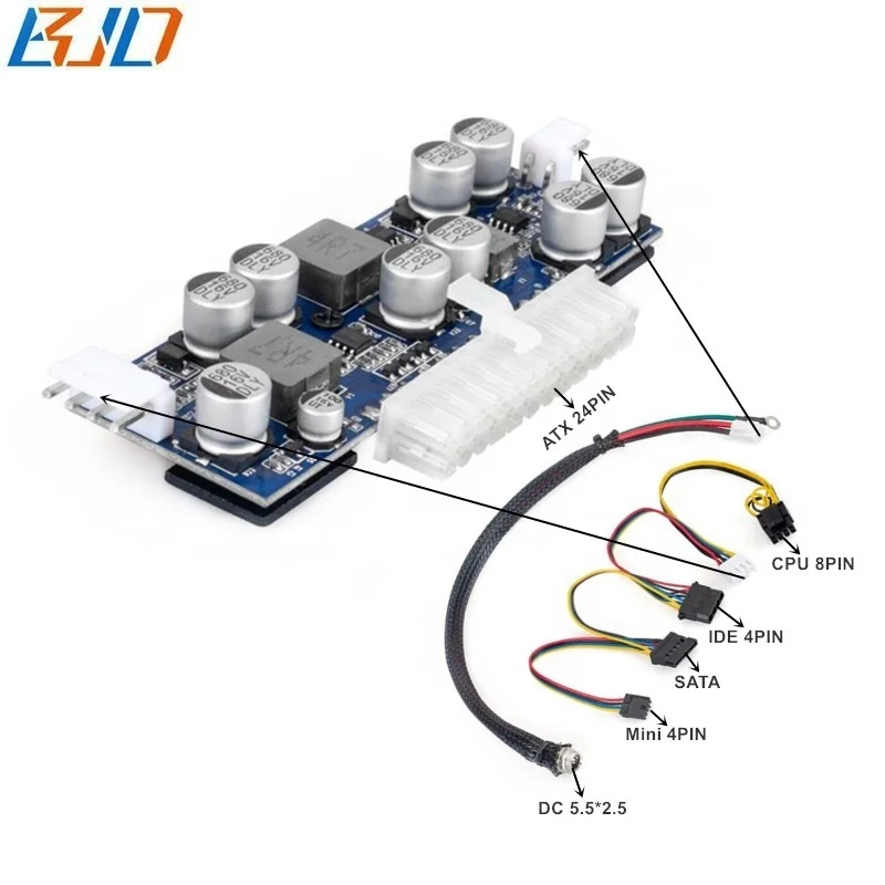 Оптовая продажа блок питания ATX 24Pin 300W работающего на постоянном токе 12 В в мини ITX компьютерный Блок