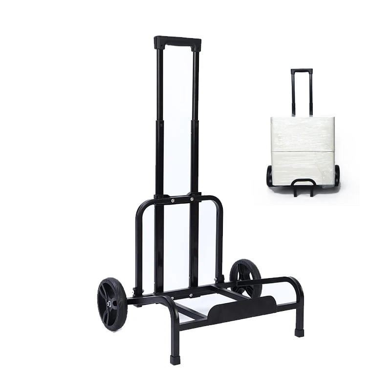130LBs load capacity lithium hand truck dolly aluminum portable folding power station metal  cart with two wheel