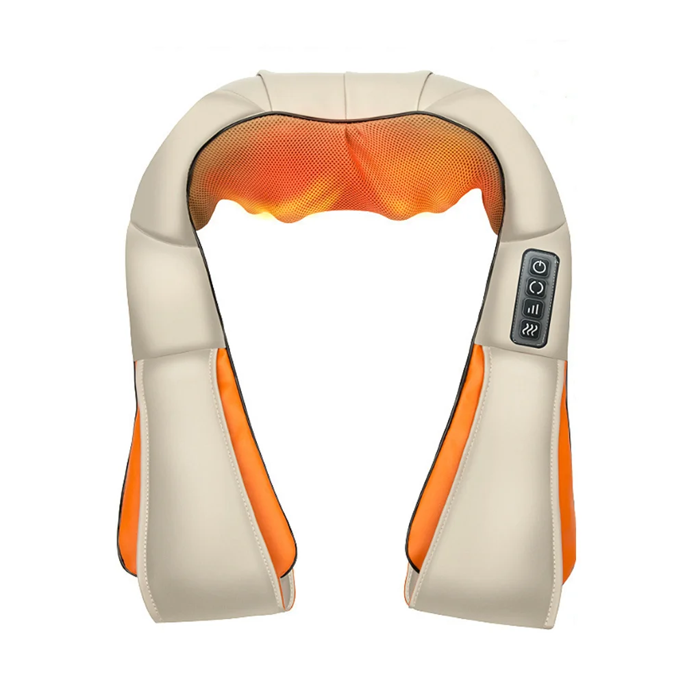 Neck Massager Roller with Heat Back Massager Deep Tissue Neck and Shoulder Massager for Body Muscle Pain Relief at Home use