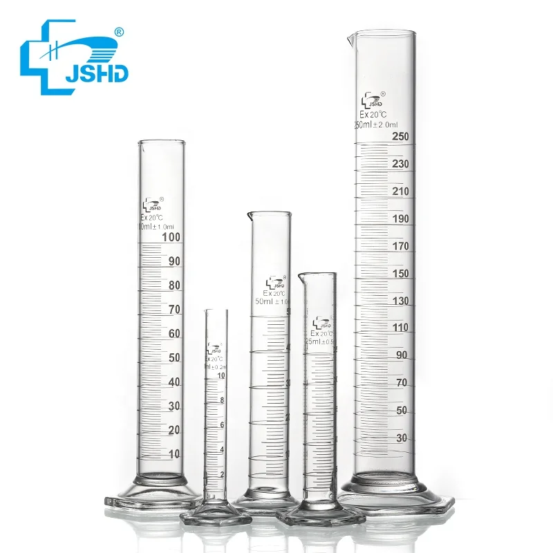 Manufacturer direct lab glassware graduated laboratory  measuring cylinder 1000ml 150ml 50ml with stopper