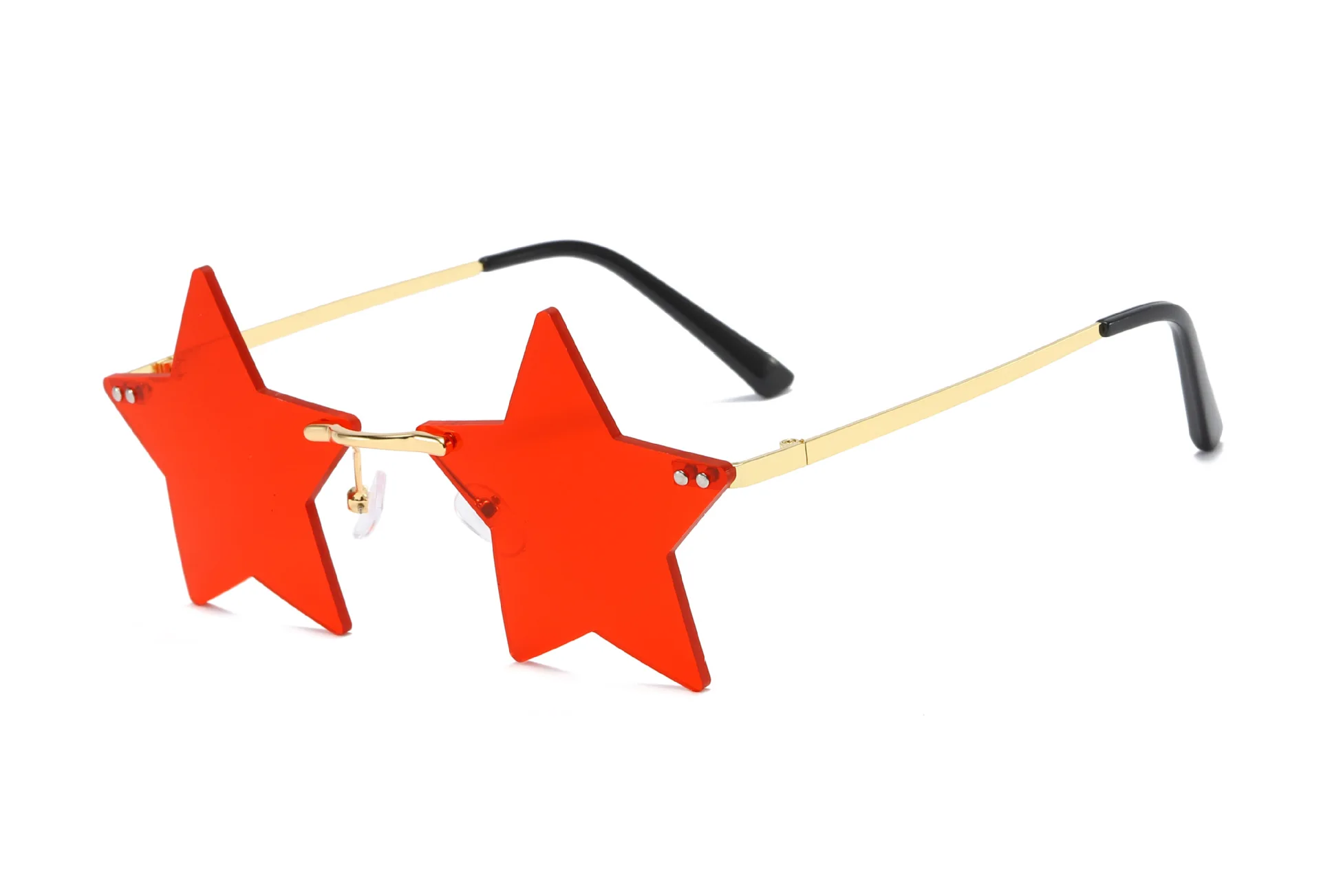Daihe MJ-053 pink five-pointed star metal fashion Korean large frame custom sunglasses uv400 hip-hop